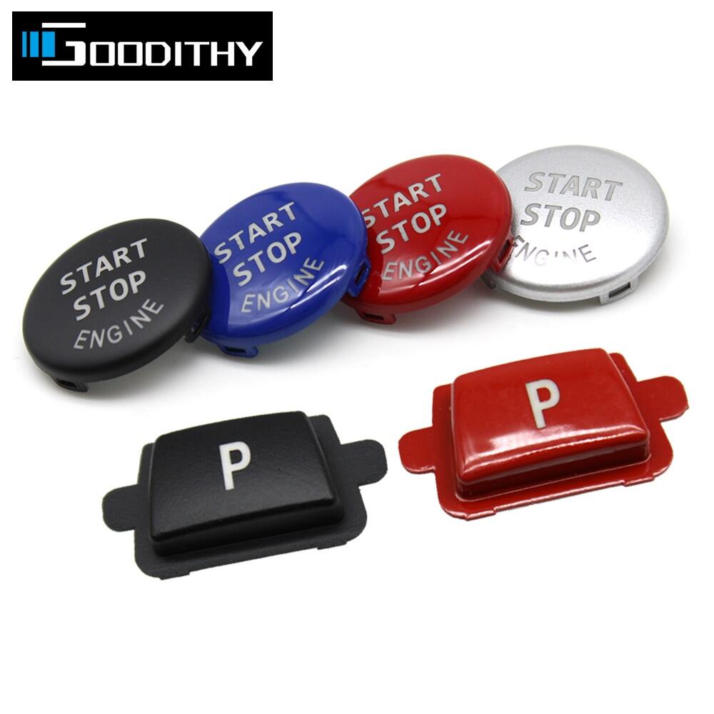 Engine Ignition Start Stop Button Car Gear Lever Auto Parking Switch Cap Letter P Keypress Cover For BMW X5 X6 E70 E71 E72