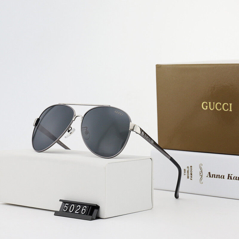 Giá bán 2020 Mới Gucci_Original Cao Cấp Loại Lớn Hình Bầu Dục Thời Trang Phân Cực (GUC5026) nam Và Nữ Lái Xe Câu Cá Ngoài Trời Bãi Biển Kỳ Nghỉ Mua Sắm