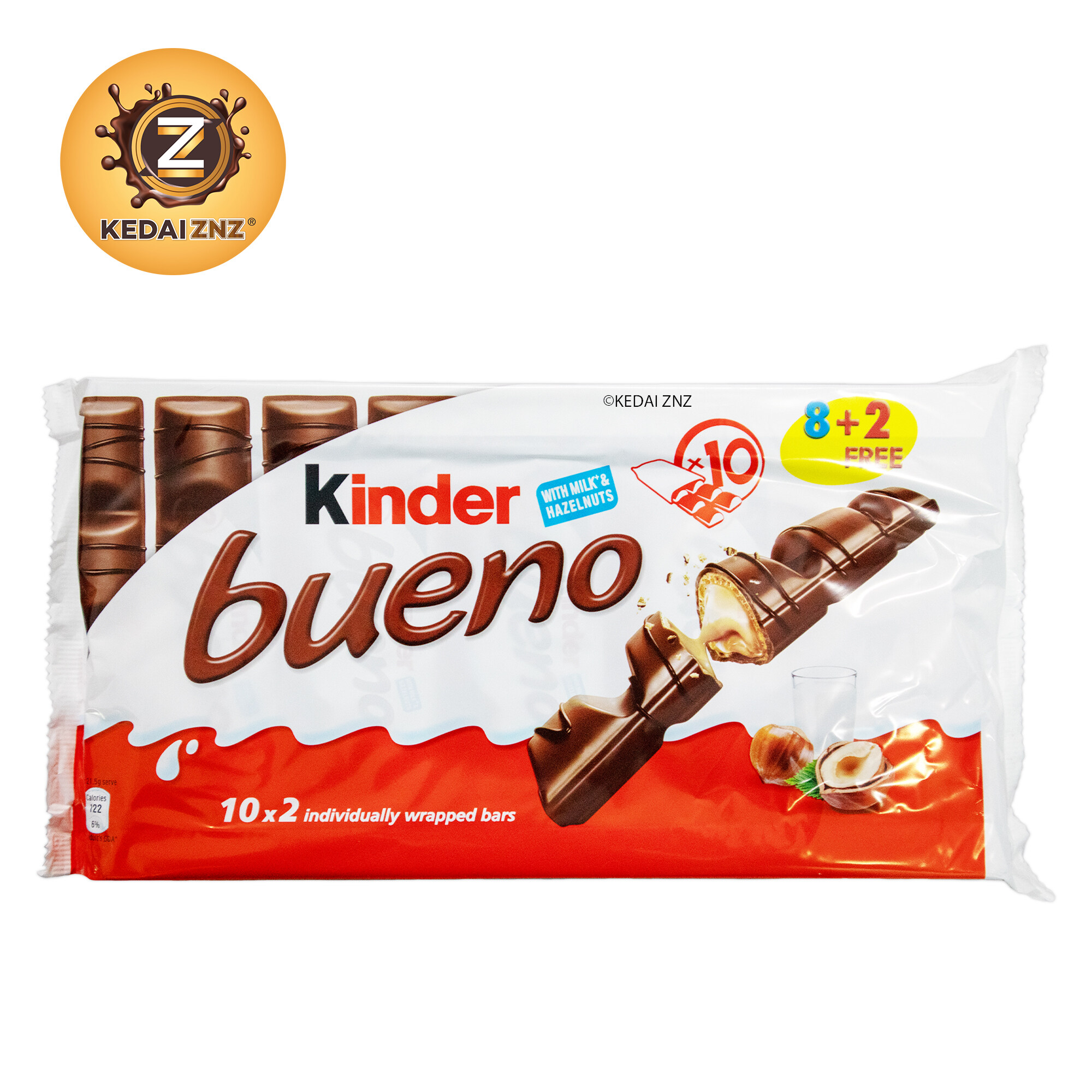Chocolate FERRERO Kinder Bueno Milk and Hazelnuts Chocolate T10 20 Bars