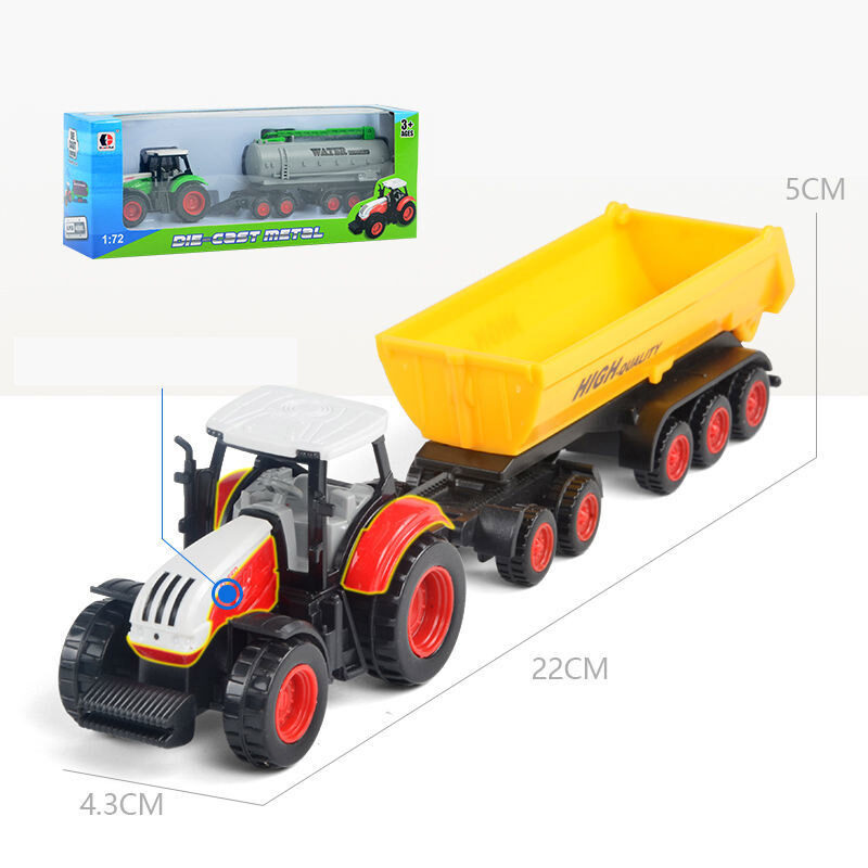 IQANGEL Children's toy Simulation car Alloy Tractor model transport car Boys toy set