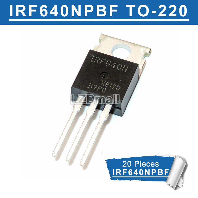 thumbnail image 2 of N-channel Power Transistor 200V 18A TO-220 BOJACK IRF640 MOSFET Transistors - 10 Pack N-Channel 18A 200V Power MOSFET TO-220AB Electronic Components 2 of 14