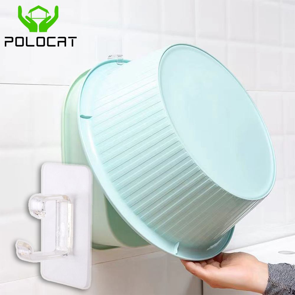 Polocat Móc Treo Chậu Rửa Giá Để Đồ Bồn Rửa Tự Dính Phụ Kiện Kệ Móc Treo Bồn Rửa Phòng Tắm Tiết Kiệm Không Gian