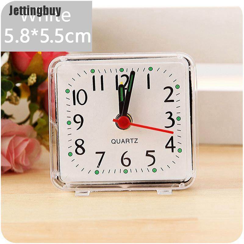 Jettingbuy Giảm Giá Chớp Nhoáng Kiểu Học Sinh Dễ Thương Đồng Hồ Báo Thức Đồng Hồ Nhỏ Gọn Cạnh Giường Vuông Đồng Hồ Trang Trí Để Bàn
