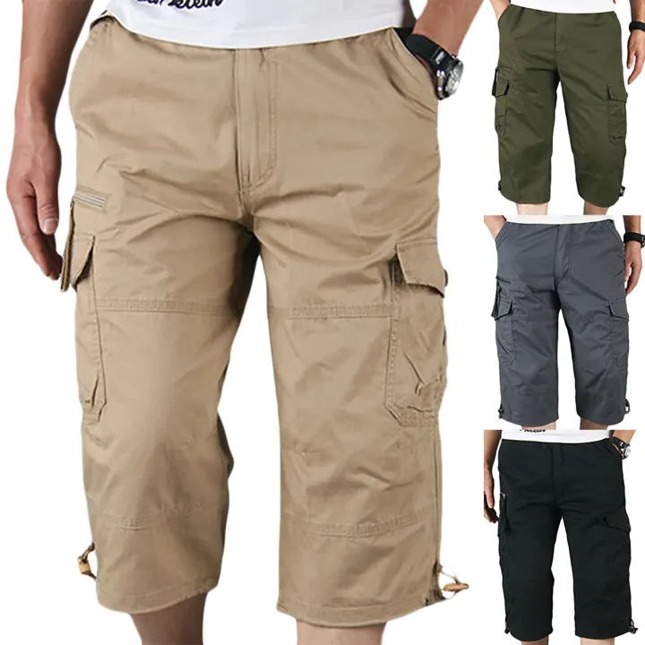mens three quarter cargo pants