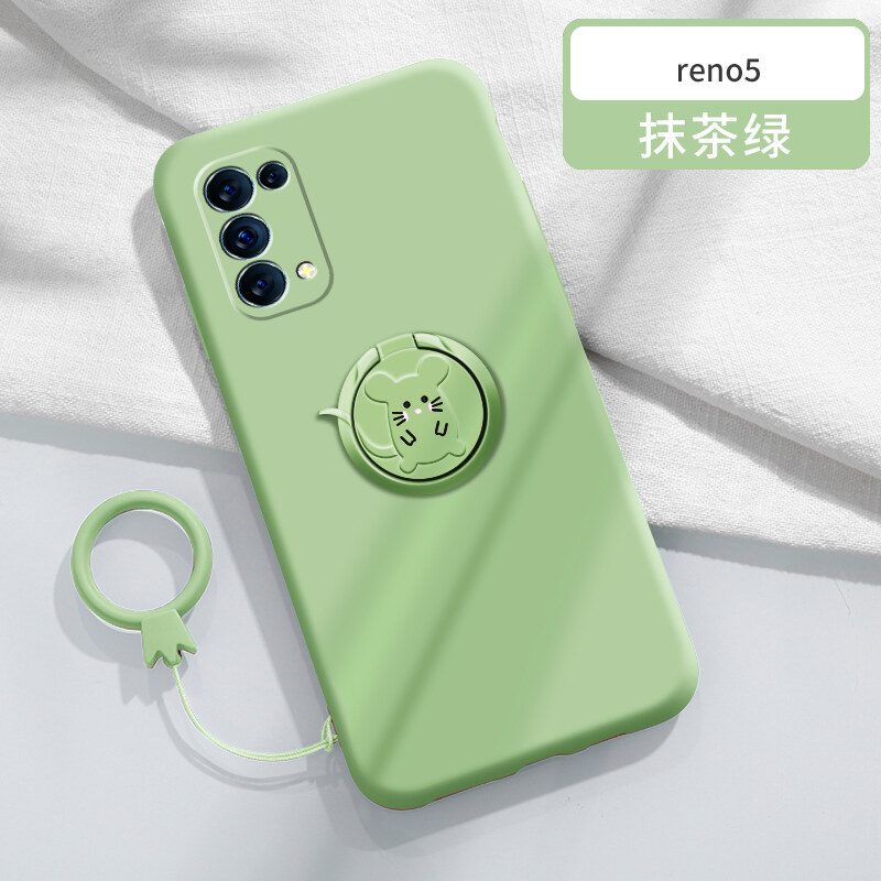 Casing oppo reno 5 reno 5 pro phone case with holder soft cover and liquid silicone cartoon bracket oppo reno 5 pro 4g