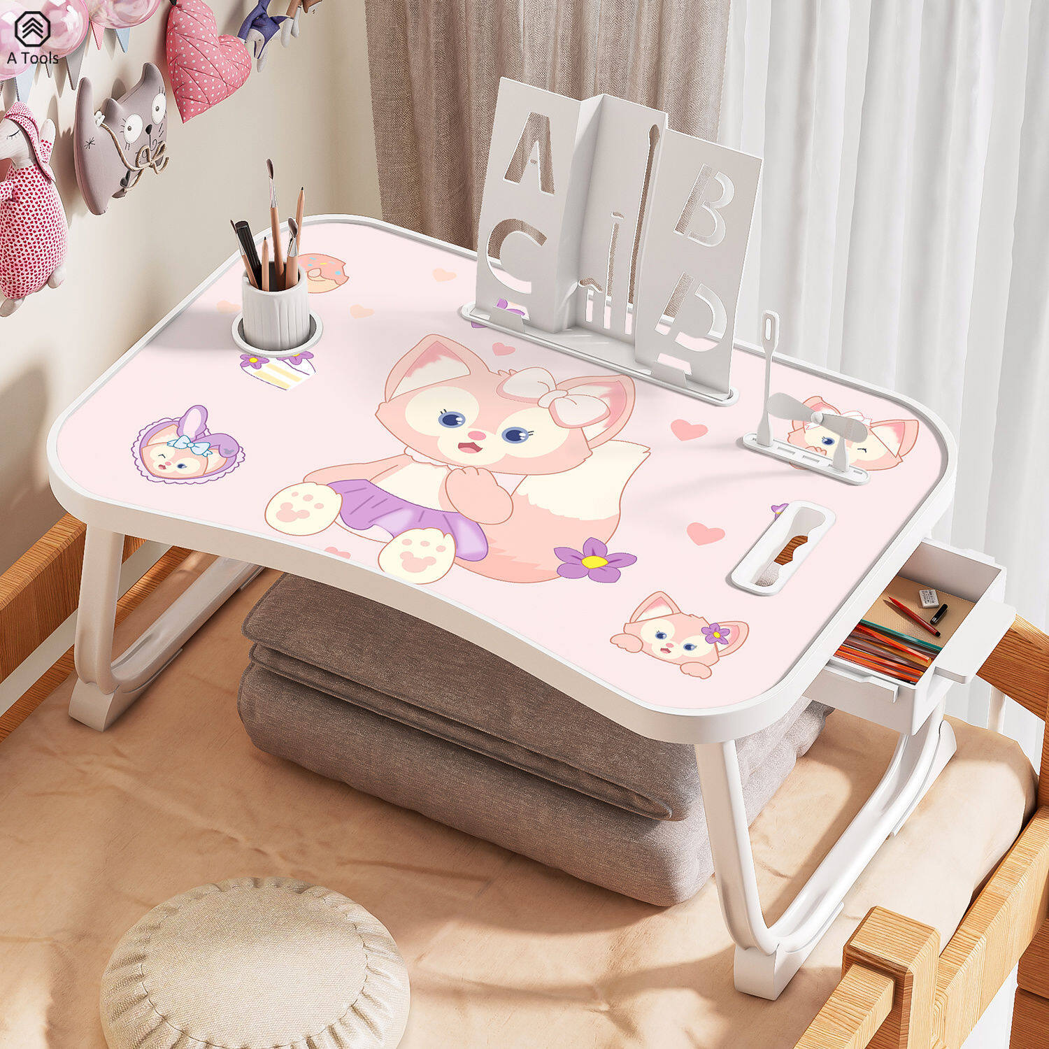 Folding table on the bed desk dormitory good learning table