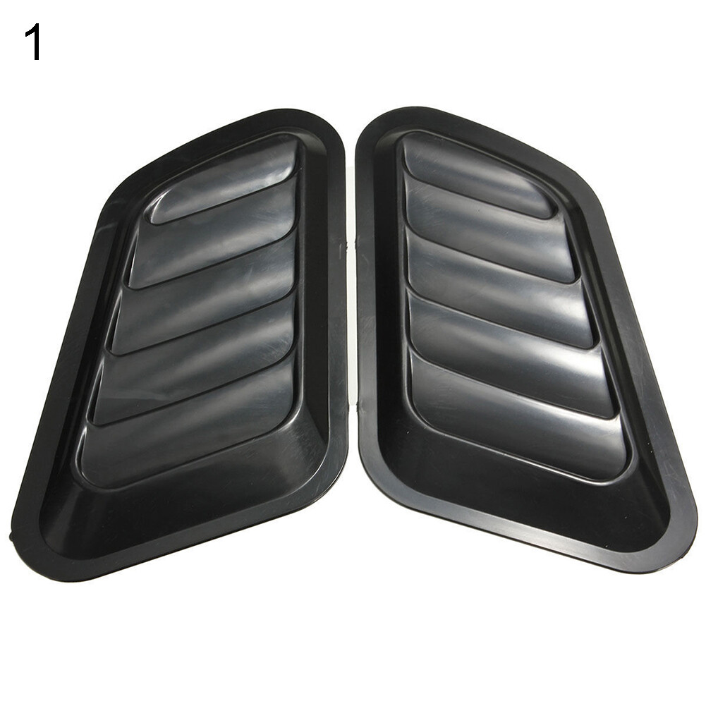 ONWRACE 1Pair Car Decorative Air Flow Intake Scoop Turbo Bonnet Vent Cover Hood Fender