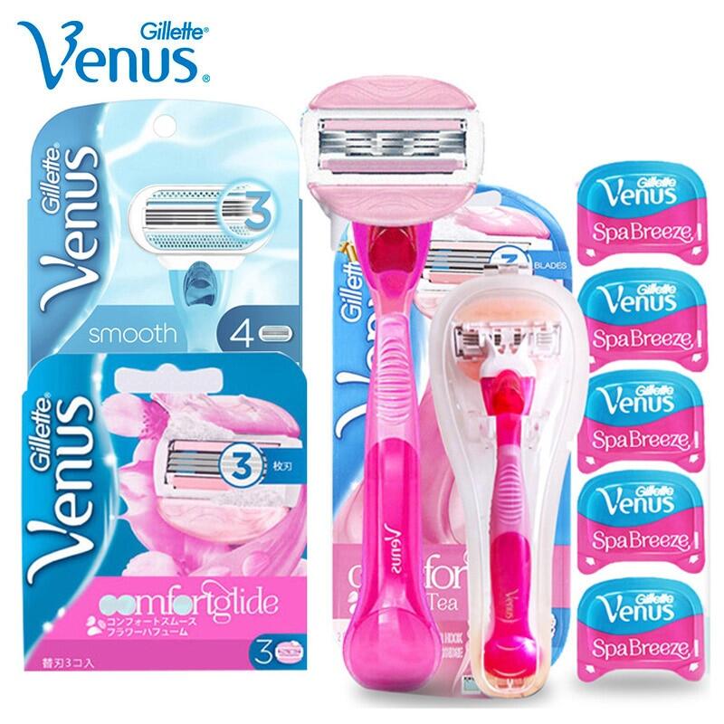 Gillette Women Razor Venus Breeze 3 Layers Stainless Steel Shaving