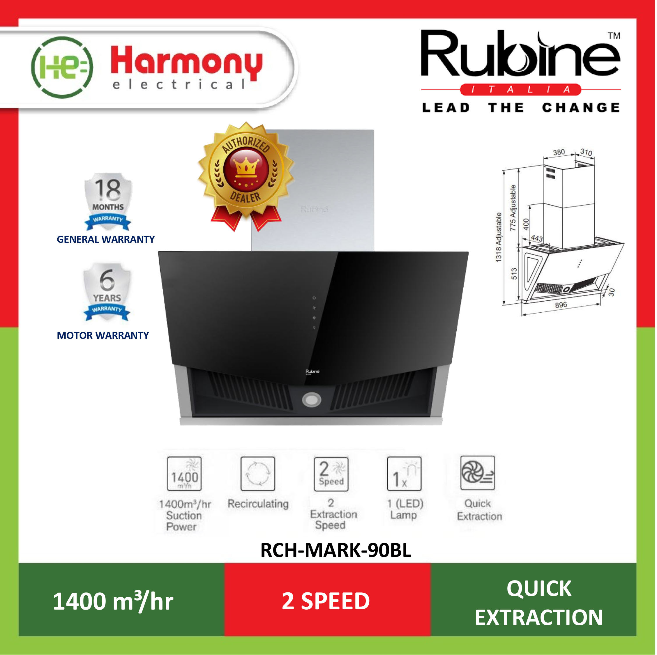 rubine rch neora 90bl