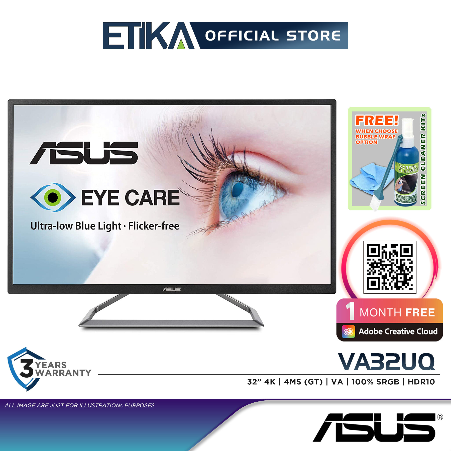 ASUS 4K UHD 31.5インチ モニター VA32UQ(Asus VA32UQ | 31.5 ASUS 4K UHD 31.5インチ モニター VA32UQ(Asus VA32UQ | 31.5