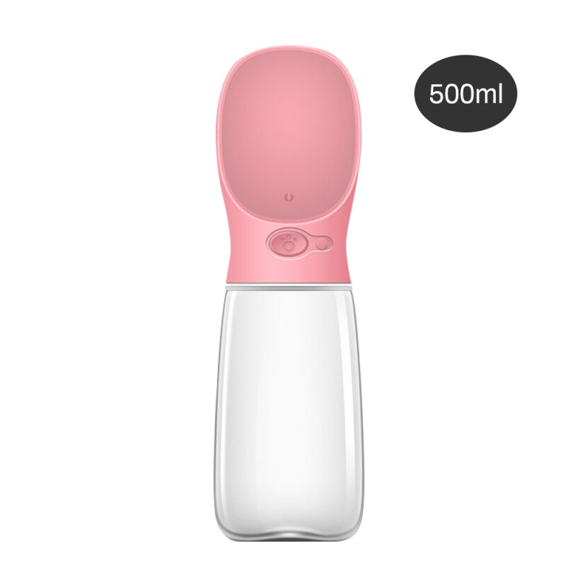550 Ml Dụng Cụ Lấy Nước Cho Thú Cưng Chó Mèo Di Động Chai Nước Du Lịch Màu Hồng