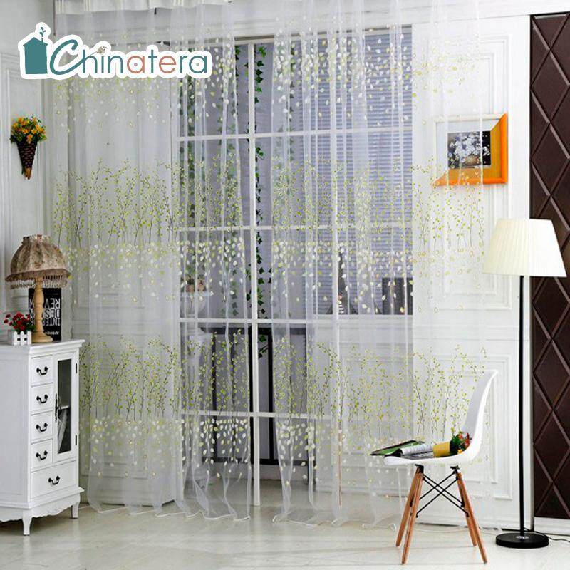 Rèm Cửa Wintersweet 100X200Cm, Vải Tuyn Voan Điều Trị Cửa Sổ Rèm Vải Tuyn Diềm