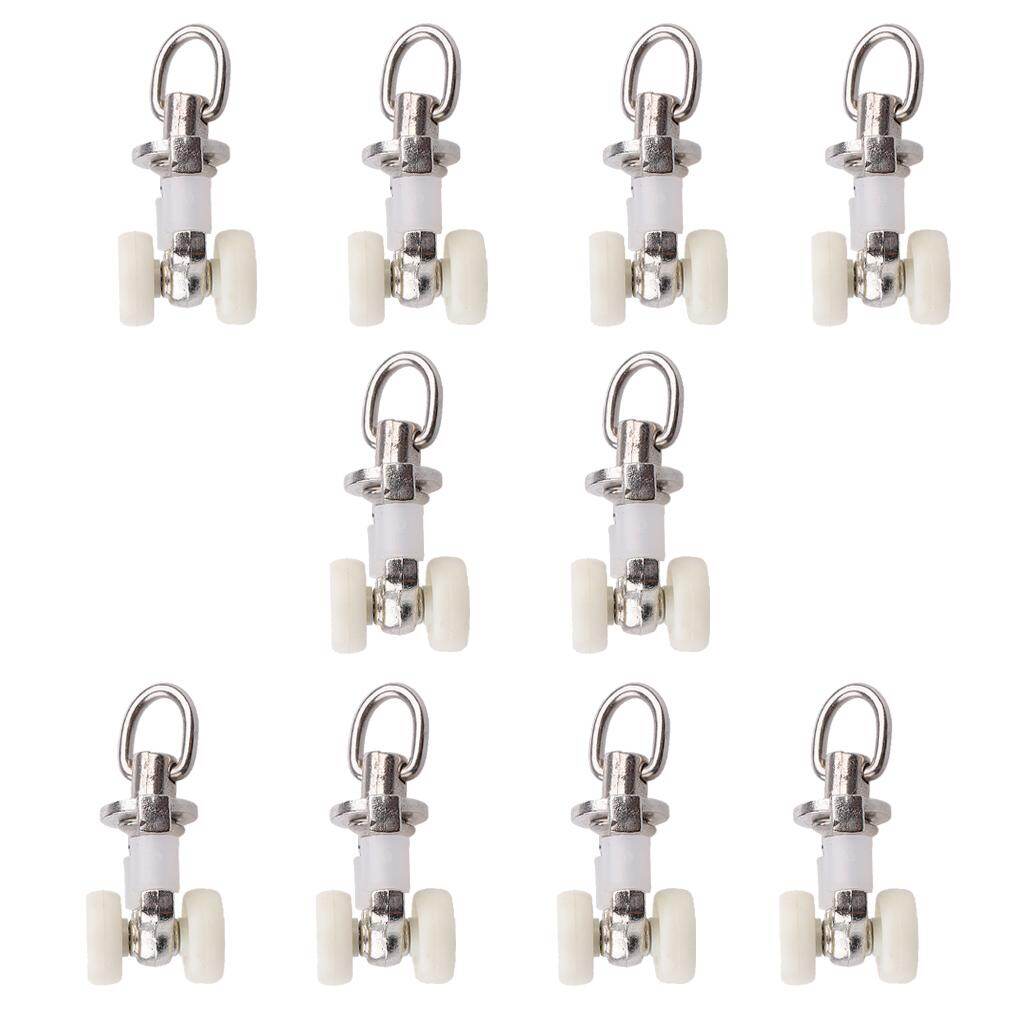 acituna 40x Shower Drapes Track Glider Runner Sliding Roller Hanger Carriers 26mm