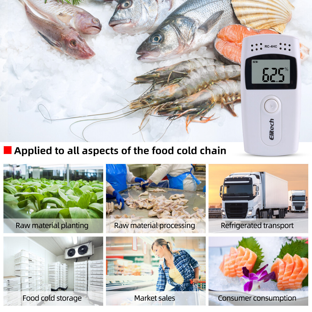 Digital Temperature Humidity Data Logger USB Temperature Recorder RC-4HC LCD with External Sensor -30~60C /-40~85C