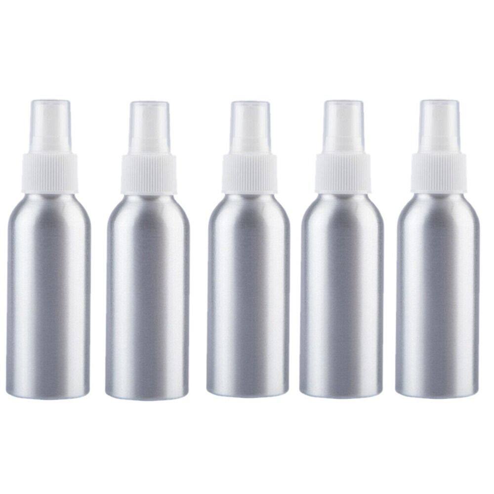 SUBURBAN 5Pcs Di động Rỗng Kim loại Chống rò rỉ Bình xịt nước hoa Thiết bị phun sương nước hoa Bình xịt Nhôm