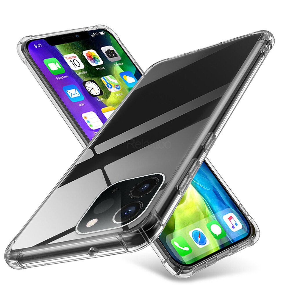For iphone 12 pro max Clear  Shockproof Case For iphone 12 Pro Max 12pro 12max 12 Mini  Silicone TPU Soft protector Back Cover