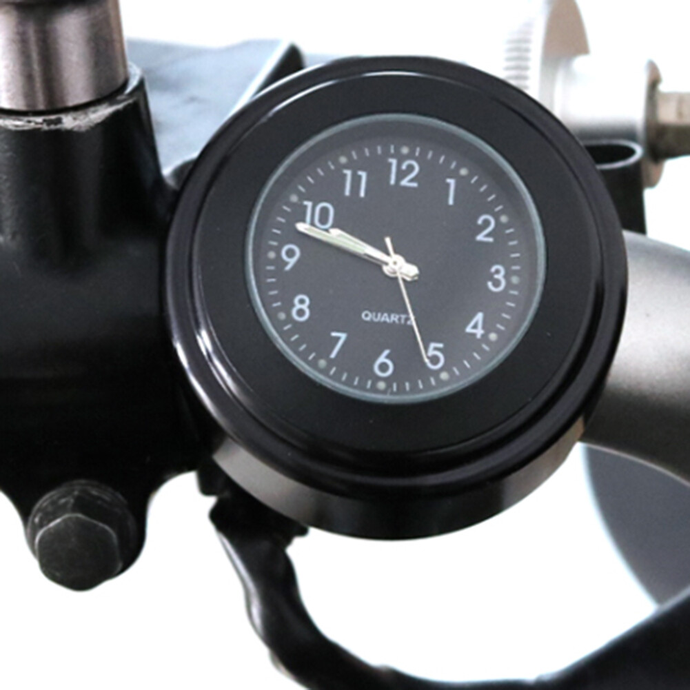 Motorcycle Clock Waterproof Durable Practical 22-25mm Dia Handlebar Watch Luminous Quartz Clock