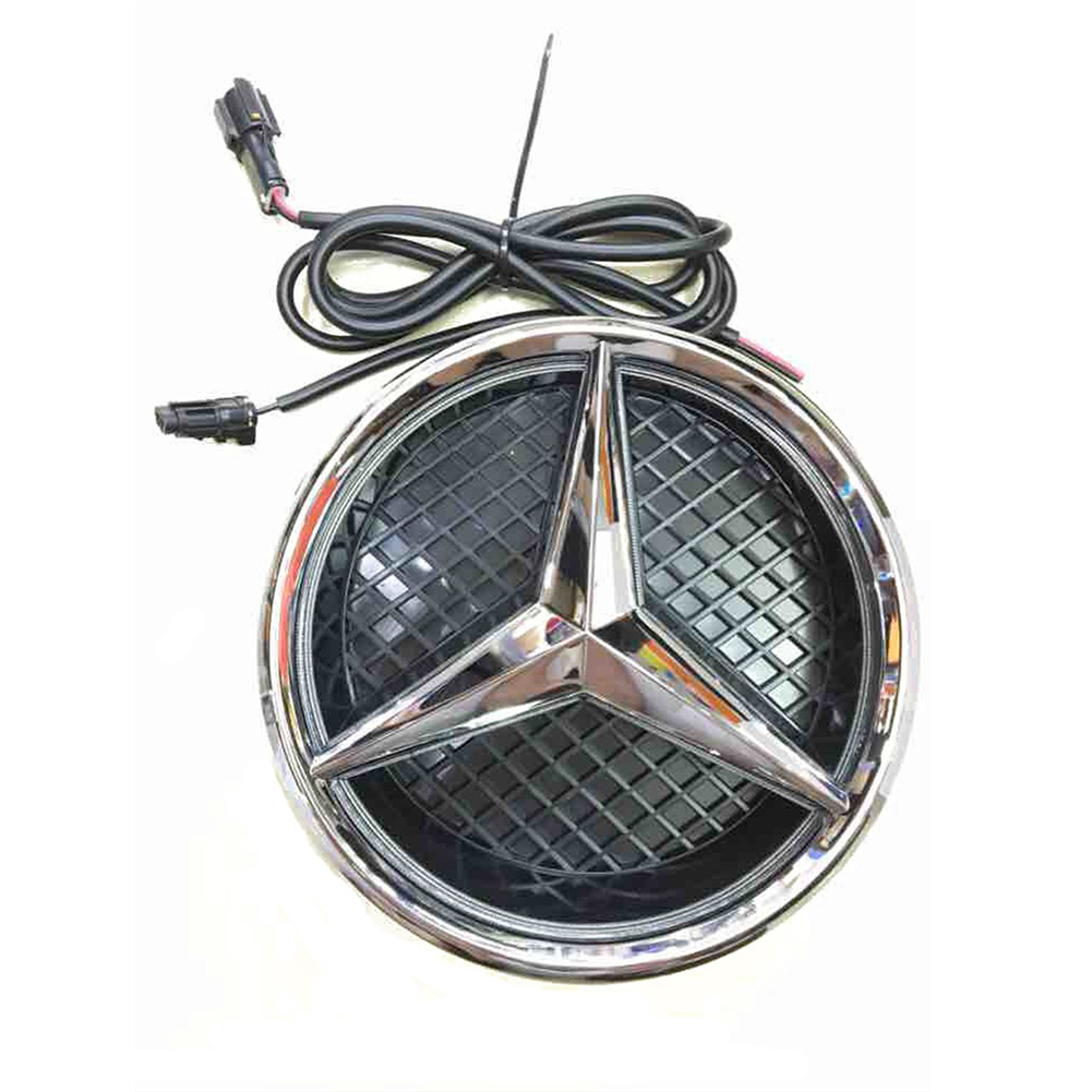 LED Crystal Type Car Front Logo Middle Emblem Grille Badge For Mercedes Benz Glc Gle Gls