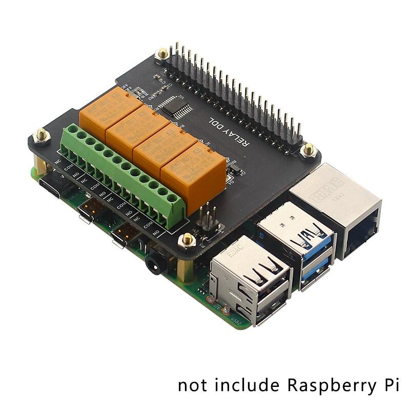Bảng Mạch Mũ Rơ Le 4 Kênh Cho Raspberry Pi 4B 3B + 3B Bảng Mở Rộng Mô