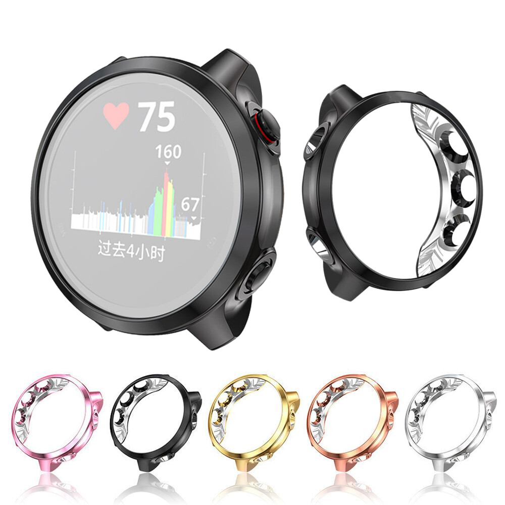Case Cover Compatible with Garmin Forerunner 245/245 Music Smartwatch Protective TPU Bumper Armor Case Protector for Forerunner 245/245 Music