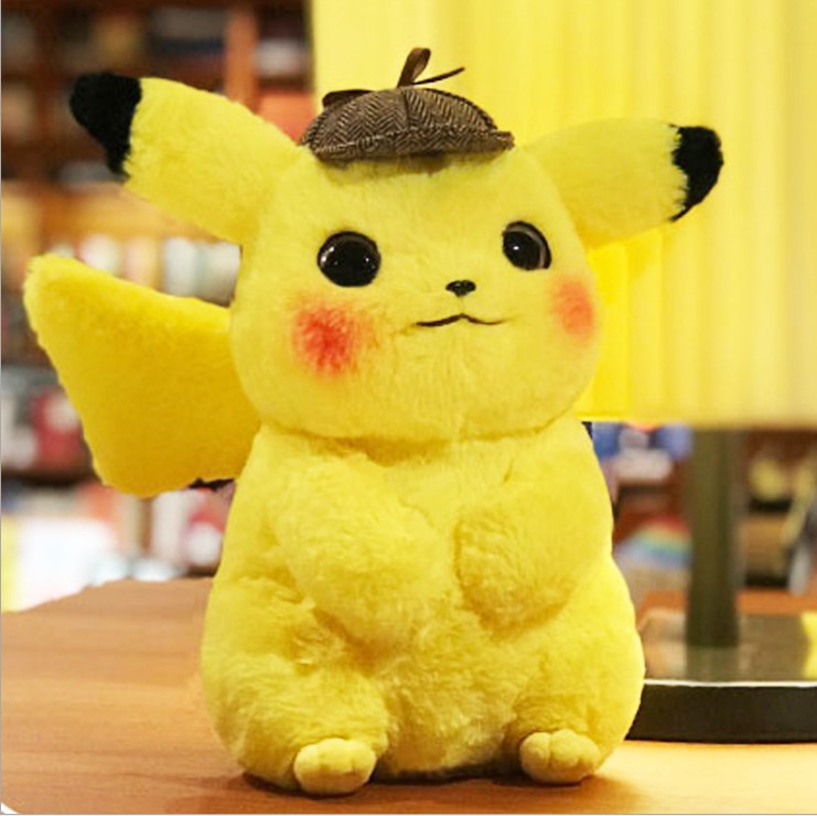 AMUHOU Detective Pikachu plush toy star figure 28cm