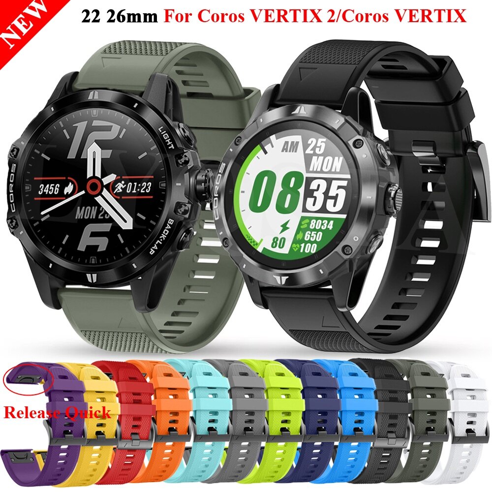 Replacement QuickFit Watch Band Strap For COROS VERTIX 2S / VERTIX 2 / VERTIX Silicone Wristband Accessories Watchband