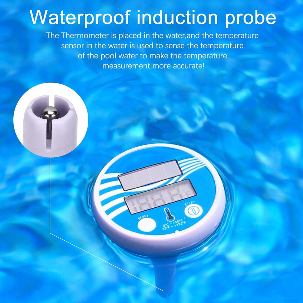 Floating Digital Pool Thermometer Solar Powered Outdoor Spa Thermometer
