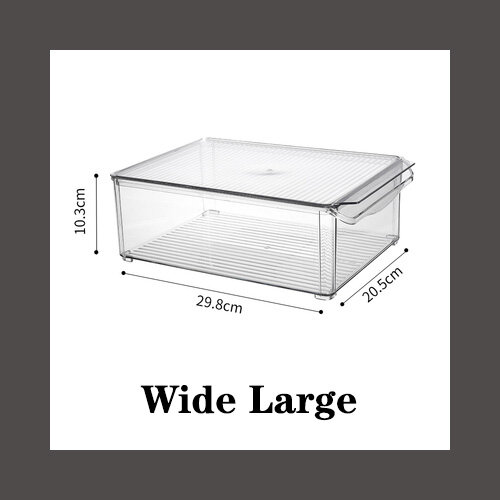 HKStorage Refrigerator Fresh Box Plastic Transparent Sealed Box(1pcs) Fruit And Vegetable Frozen Storage Storage Box Kitchen Storage
