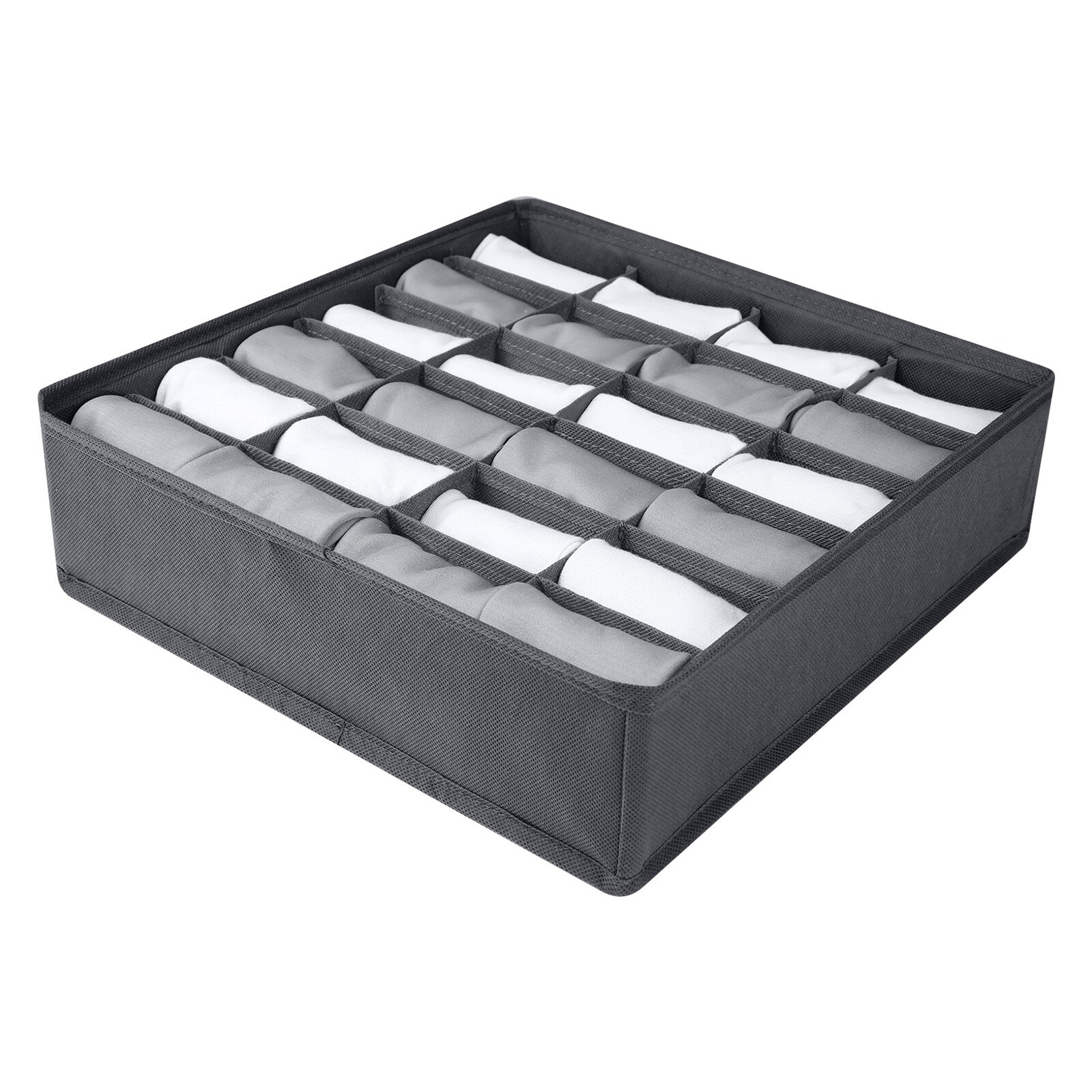 24 Grid Underwear Bra Socks Storage Box Cabinet Drawer Organizer Socks Scarf Underwear Organizer Box Wardrobe Clothing Storage Organizer