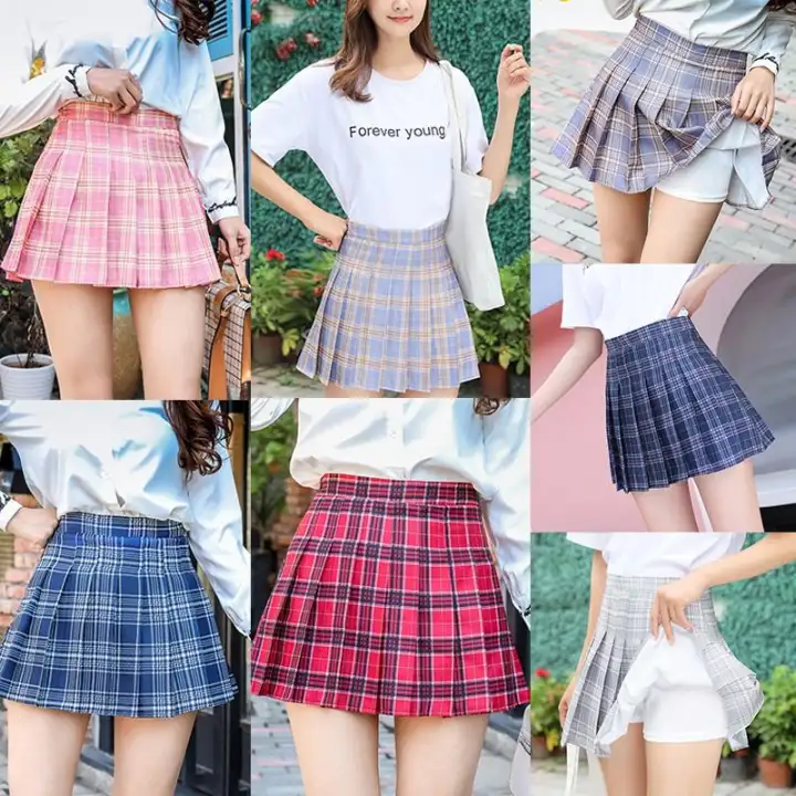 plaid skirt lazada