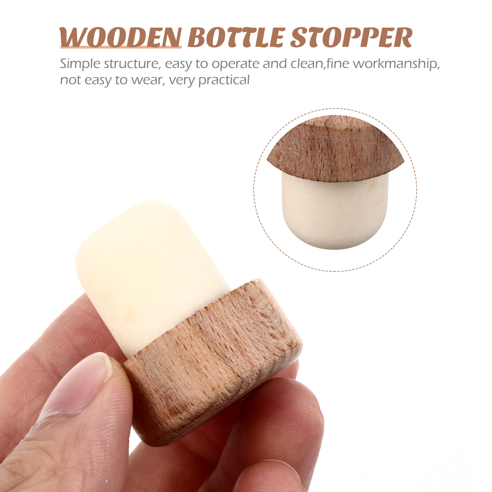 6 Cái Nút Bịt Chai Rượu Bằng Gỗ Nút Bịt Chai Rượu