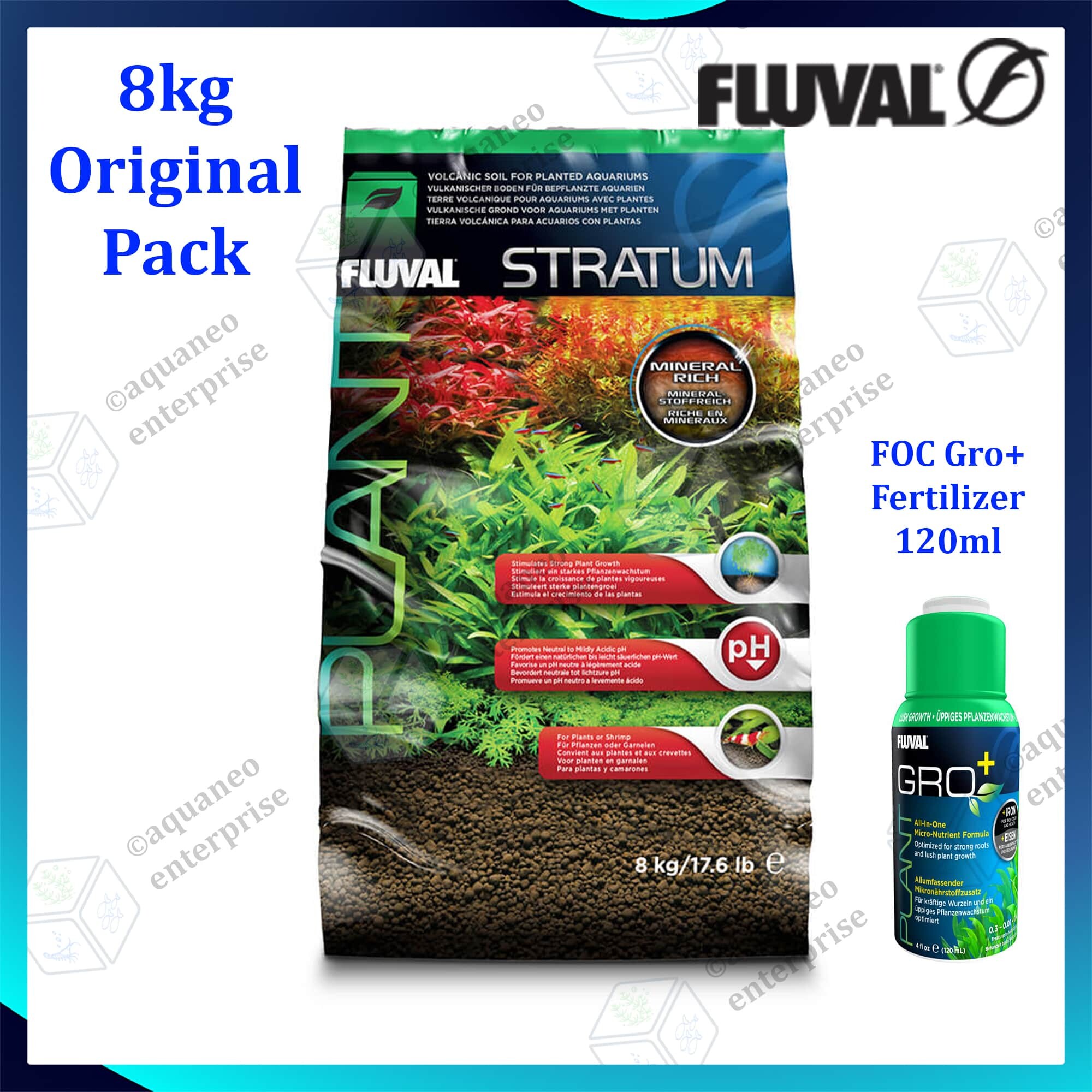 Fluval Stratum Plant and Shrimp Aquarium Soil Substrate 8kg Lazada
