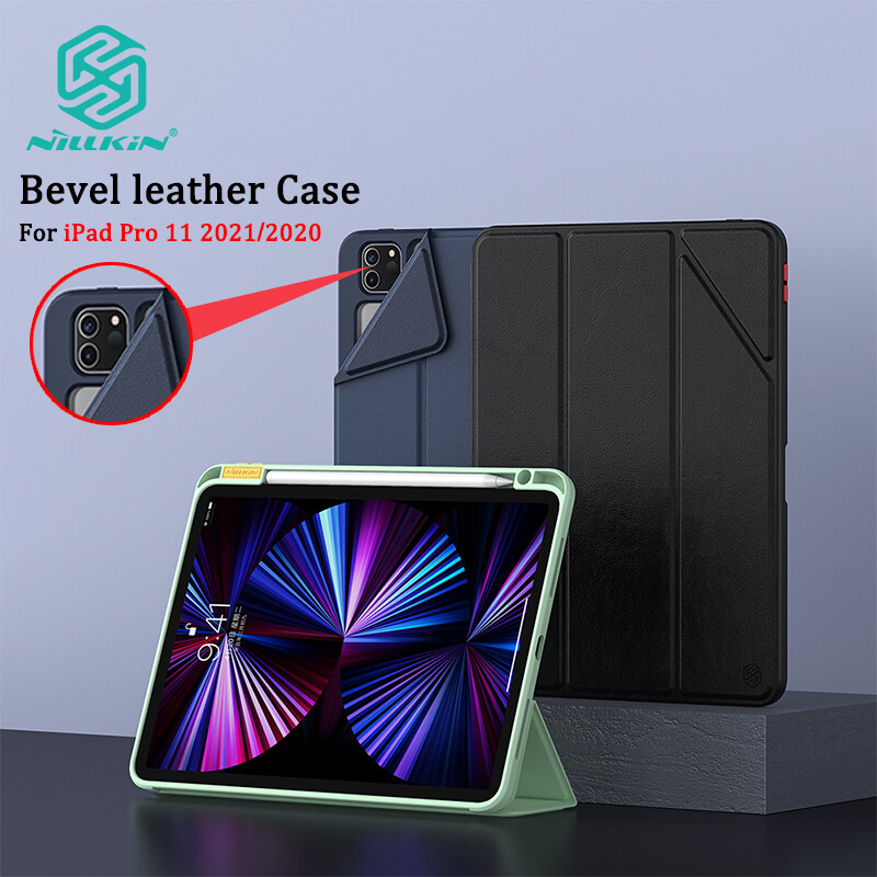 Nillkin First Folding Ear iPad Stand Case for iPad Pro 11 2020 / iPad Pro 11 2021 iPad Case With Auto-wake / Sleep Shockproof Back Cover