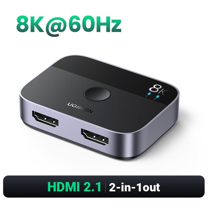 UGREEN 8K HDMI Splitter 4K144hz 2 In 1 Out For TV Xbox Seriesx PS5 HDMI ...