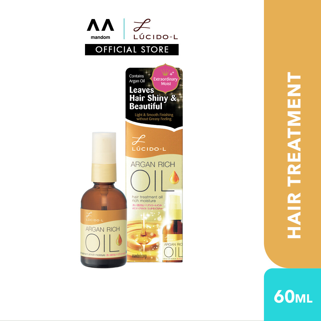 LUCIDO-L Argan Rich Hair Repair Treatment Oil Rich Moisture 60ml (argan hair, argan oil, hair treatment)​