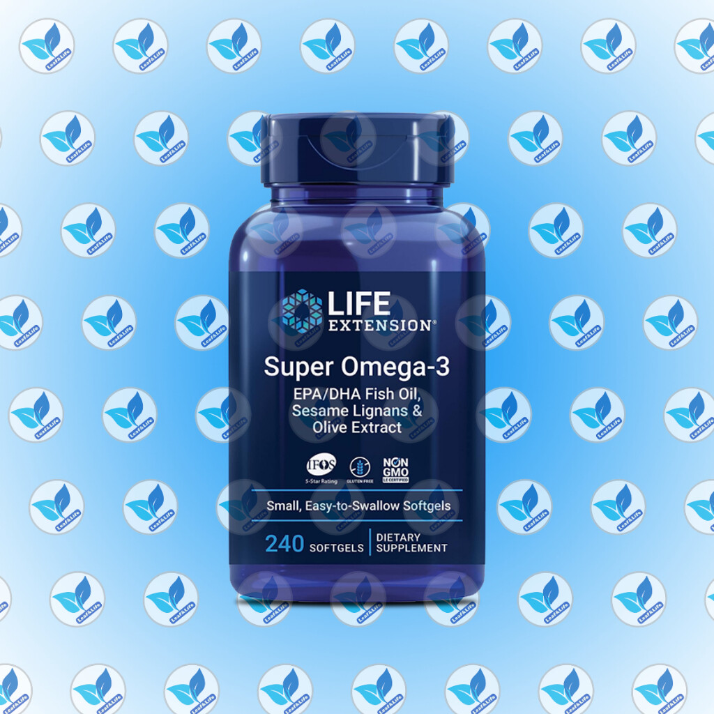 Life Extension Super Omega3 EPA/DHA Fish Oil, Sesame Lignans & Olive