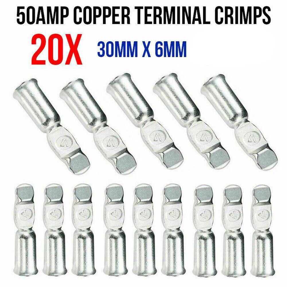 20Pcs 50Amp Copper Terminals Connector 50A For Anderson Style Plugs Contacts