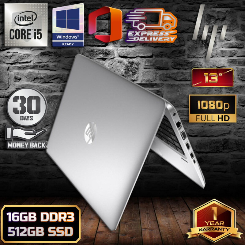 HP PROBOOK 430 G4 ULTRABOOK DESIGN - INTEL CORE I5 7TH GENERATION / 16GB DDR4 RAM / 512GB SSD STORAGE / WINDOW 10 PRO GENUINE / 13 INCH FHD SCREEN / LAPTOP / USB TYPE-C / HDMI / 1 YEAR WARRANTY - 30 DAYS MONEY BACK GUARANTEE Malaysia