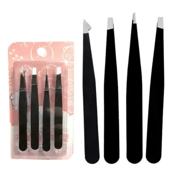 Dingyou 1 Set Stainless Steel Eyebrow Tweezers For Facial Ingrown