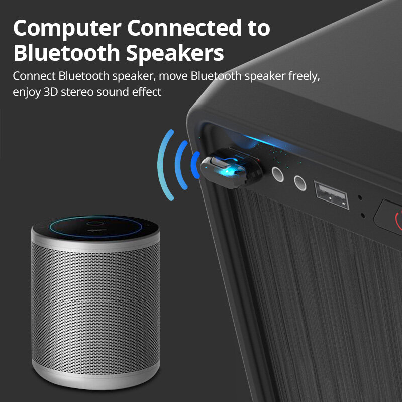 FONKEN Bộ Chuyển Đổi Bộ Thu Phát Bluetooth Không Cần Trình Điều Khiển Mới Bộ Chuyển Đổi WIFI Hai Trong Một 5.0 Tai Nghe Bàn Phím Bộ Chuyển Đổi Bluetooth Không Dây USB Cho Máy Tính Để Bàn, Hỗ Trợ Kết Nối Đồng Thời Của Nhiều Thiết Bị, Tương Thích