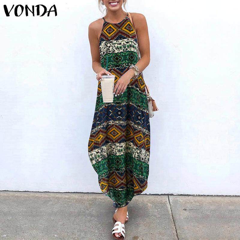 Nơi bán VONDA Áo Choàng Thường Ngày Dáng Rộng Không Đối Xứng Hoa Cổ Điển Sans Manche Imprimé Dresse