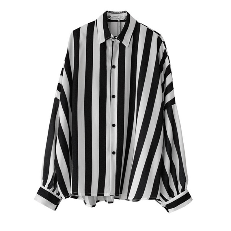 black shirt with stripes