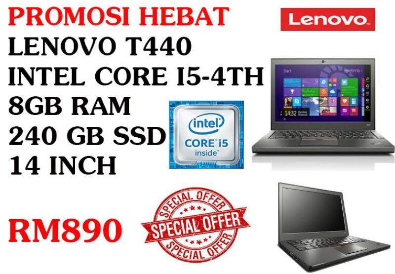 LENOVO T440 INTEL CORE I5-4300u 8GB RAM 240 GB SSD 14 INCH Malaysia