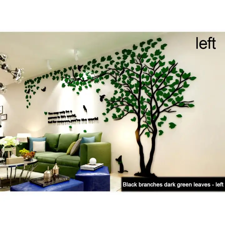 La Acrylic Tree Leaves Mirror Wall Sticker Diy Living Room - Mirror Living Room Wall Stickers Tree La Acrylic Tree Leaves Mirror Wall Sticker Diy Living Room - Mirror Living Room Wall Stickers Tree