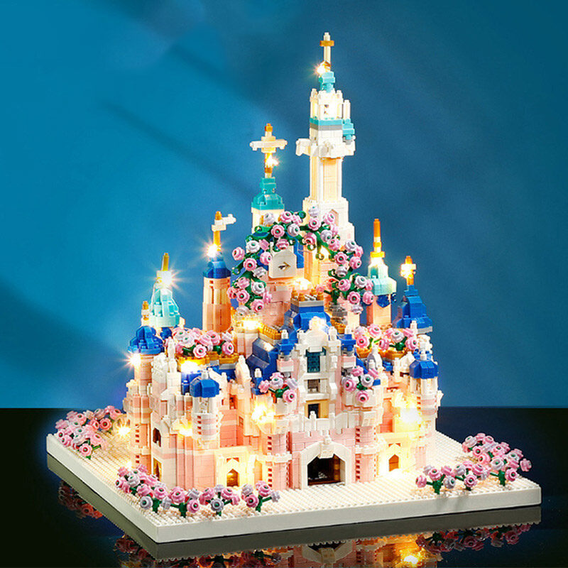 IQANGEL Compatible with Lego building blocks Four Seasons Garden Disney Christmas gift girl assembling educational children's toys.