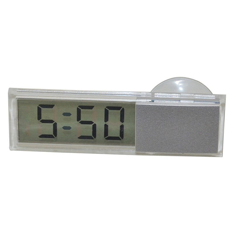 Car Digital Clock Temperature Display Electronic Clock / Thermometer Auto Electronic LCD Digital Clock with Sucker