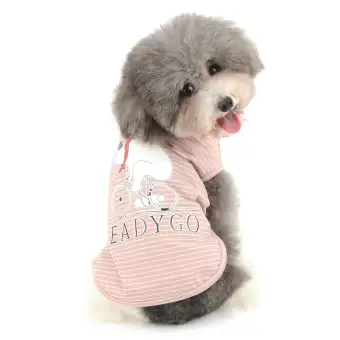 Pet Bear Printed Stripe Tank Top Vest For Small Dog Cat Boy Girl
