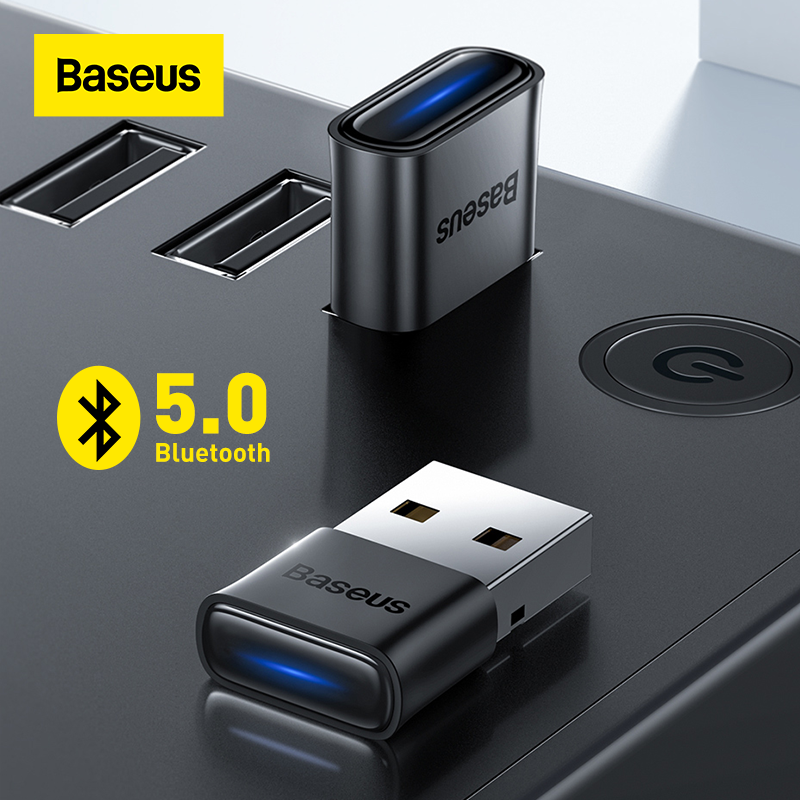 Baseus Bộ Chuyển Bluetooth USB Dongle Adaptador BA04 Máy Thu Phát Adaptador Bluetooth 5.0 5.3 Cho PC Máy Tính Xách Tay Tai Nghe Kết Nối Loa Không Dây Âm Nhạc Máy Phát Âm Thanh
