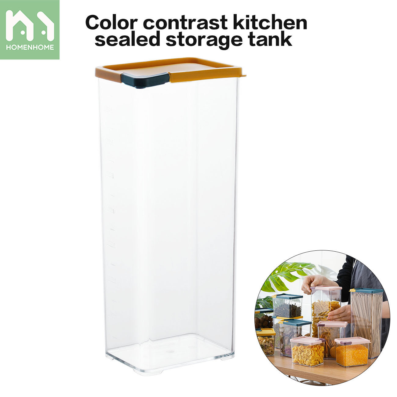 Homecome kitchen food-grade grain storage box creative household sealed snack portable canked camping picnic fruit cake box
