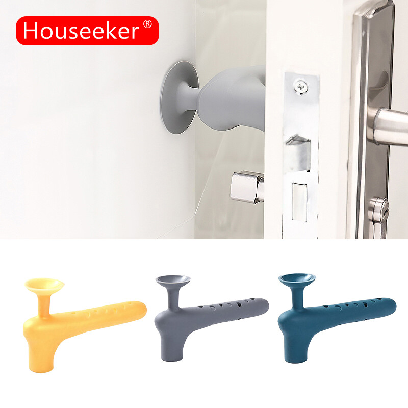 Houseeker Door handle Anti-collision Pad Cover Silicone Child Safety Door Handle Gloves With Suction Cup